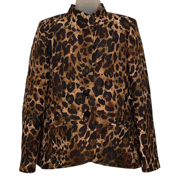 Lafayette 148 Leopard Print Blazer Size 12
